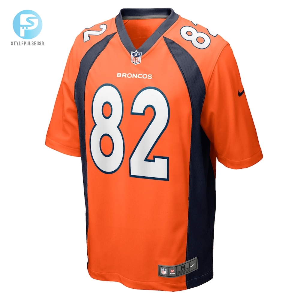 Mens Denver Broncos Adam Trautman Nike Orange Team Game Jersey 