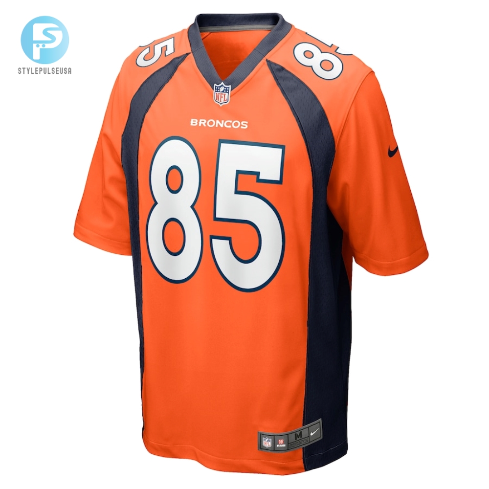 Mens Denver Broncos Lucas Krull Nike Orange Team Game Jersey 