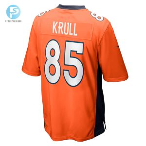 Mens Denver Broncos Lucas Krull Nike Orange Team Game Jersey stylepulseusa 1 2