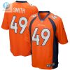 Mens Denver Broncos Dennis Smith Nike Orange Game Retired Player Jersey stylepulseusa 1