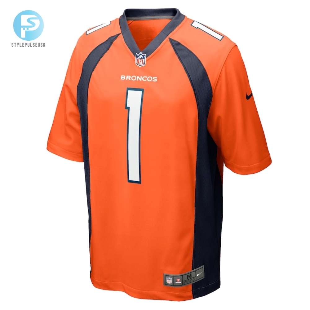 Mens Denver Broncos Tremon Smith Nike Orange Game Jersey 