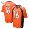 Mens Denver Broncos Wil Lutz Nike Orange Game Jersey stylepulseusa 1
