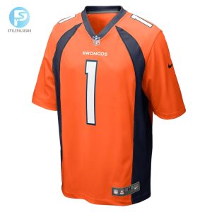 Mens Denver Broncos Number 1 Dad Nike Orange Game Jersey stylepulseusa 1 1