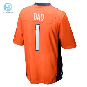 Mens Denver Broncos Number 1 Dad Nike Orange Game Jersey stylepulseusa 1 2