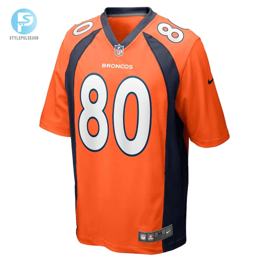 Mens Denver Broncos Greg Dulcich Nike Orange Game Player Jersey 