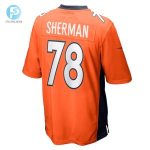 Mens Denver Broncos William Sherman Nike Orange Team Game Jersey stylepulseusa 1 2