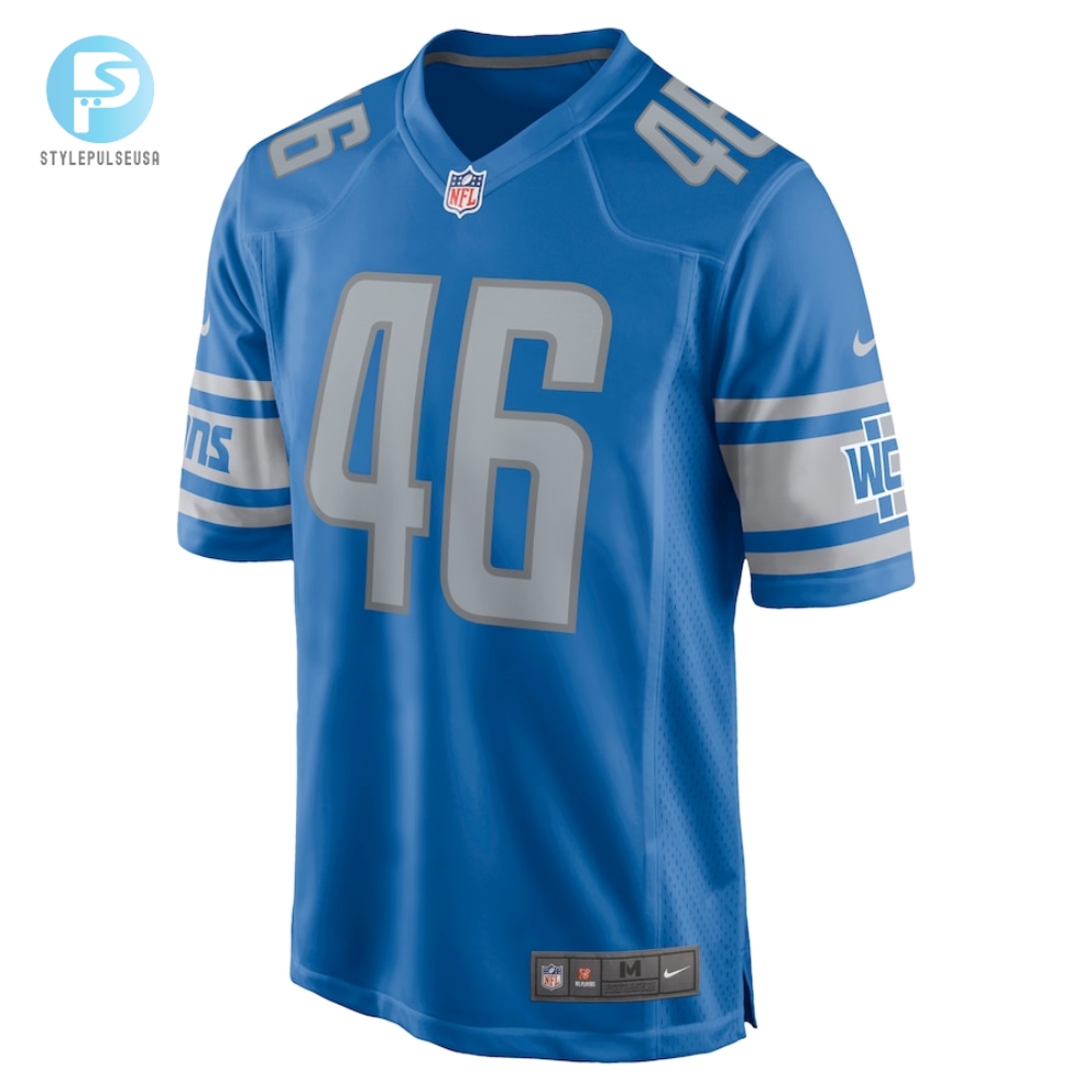 Mens Detroit Lions Jack Campbell Nike Blue 2023 Nfl Draft First Round Pick Game Jersey
