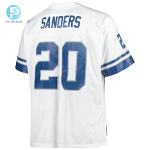 Mens Detroit Lions Barry Sanders Mitchell Ness White Big Tall 1996 Retired Player Replica Jersey stylepulseusa 1 2