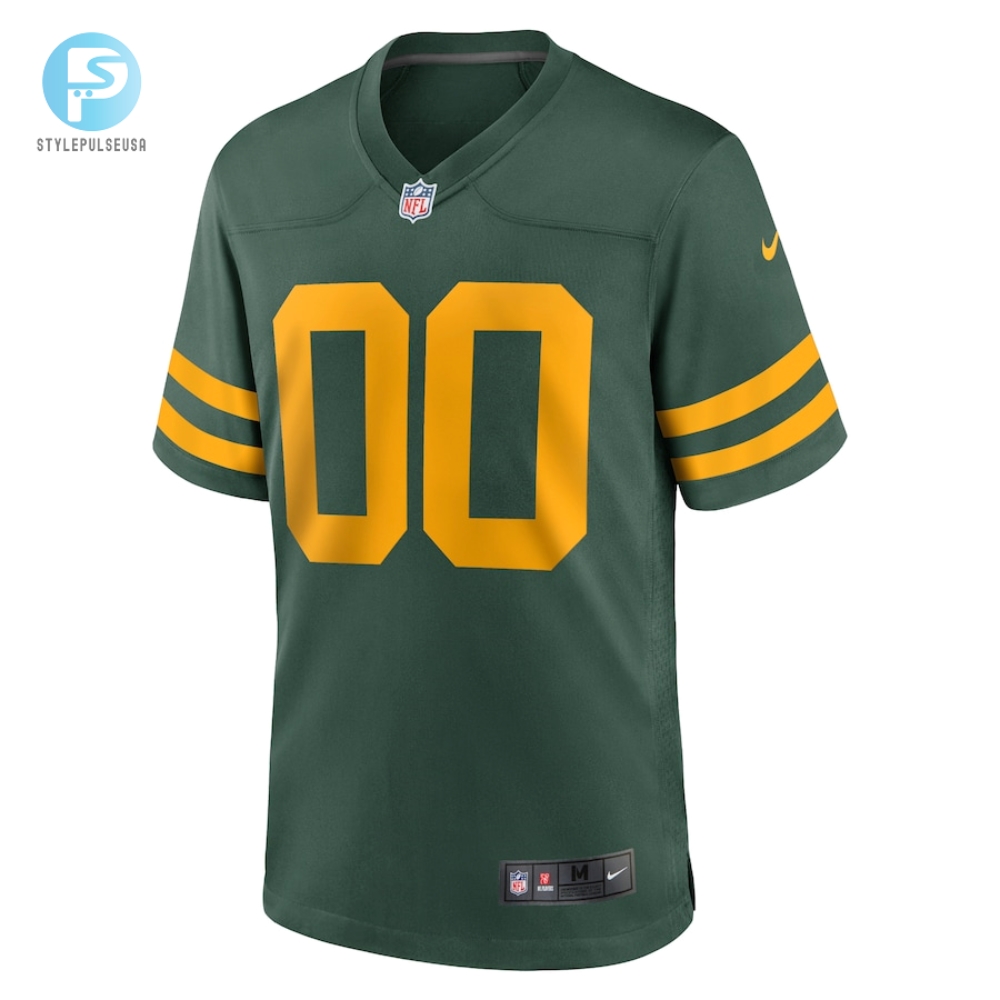 Mens Green Bay Packers Nike Green Alternate Custom Jersey 