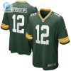 Mens Green Bay Packers Aaron Rodgers Nike Green Game Player Jersey stylepulseusa 1