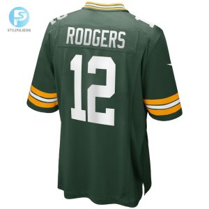 Mens Green Bay Packers Aaron Rodgers Nike Green Game Player Jersey stylepulseusa 1 2