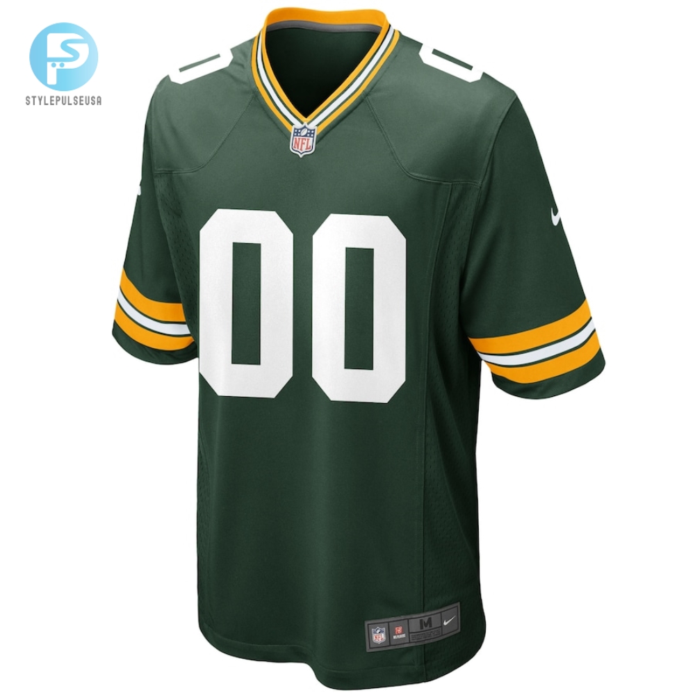 Mens Green Bay Packers Nike Green Custom Game Jersey 
