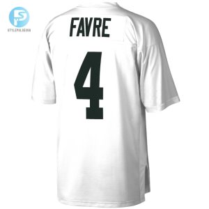 Mens Green Bay Packers Brett Favre Mitchell Ness White Legacy Replica Jersey stylepulseusa 1 2