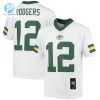 Youth Green Bay Packers Aaron Rodgers White Replica Player Jersey stylepulseusa 1