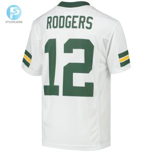 Youth Green Bay Packers Aaron Rodgers White Replica Player Jersey stylepulseusa 1 2