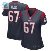 Womens Houston Texans Charlie Heck Nike Navy Game Jersey stylepulseusa 1