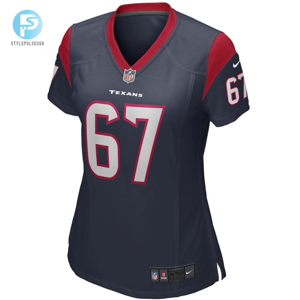 Womens Houston Texans Charlie Heck Nike Navy Game Jersey 