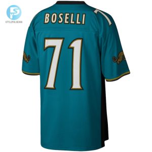 Mens Jacksonville Jaguars Tony Boselli Mitchell Ness Teal Legacy Replica Jersey stylepulseusa 1 2