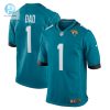 Mens Jacksonville Jaguars Number 1 Dad Nike Teal Game Jersey stylepulseusa 1