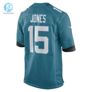 Mens Jacksonville Jaguars Tim Jones Nike Teal Game Player Jersey stylepulseusa 1 2