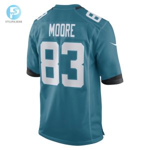 Mens Jacksonville Jaguars Jaylon Moore Nike Teal Game Player Jersey stylepulseusa 1 2