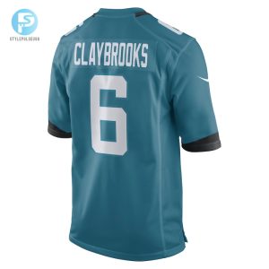 Mens Jacksonville Jaguars Chris Claybrooks Nike Teal Game Player Jersey stylepulseusa 1 2