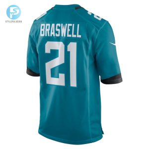 Mens Jacksonville Jaguars Christian Braswell Nike Teal Team Game Jersey stylepulseusa 1 2