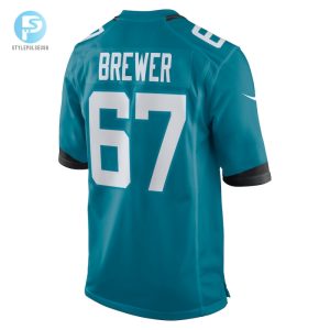 Mens Jacksonville Jaguars Chandler Brewer Nike Teal Game Jersey stylepulseusa 1 5