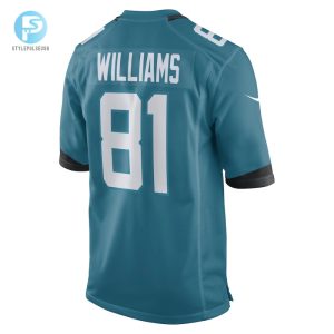 Mens Jacksonville Jaguars Seth Williams Nike Teal Game Player Jersey stylepulseusa 1 2