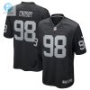 Mens Las Vegas Raiders Maxx Crosby Nike Black Game Jersey stylepulseusa 1