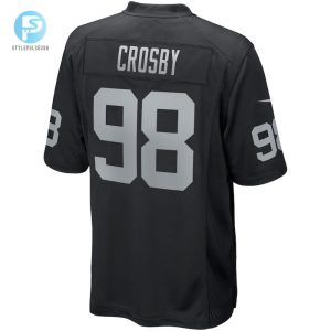 Mens Las Vegas Raiders Maxx Crosby Nike Black Game Jersey stylepulseusa 1 2