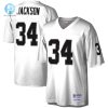 Mens Las Vegas Raiders Bo Jackson Mitchell Ness White Legacy Replica Jersey stylepulseusa 1