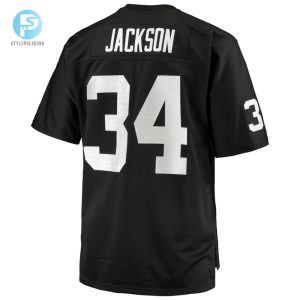 Mens Las Vegas Raiders Bo Jackson Mitchell Ness Black Big Tall 1988 Retired Player Replica Jersey stylepulseusa 1 2