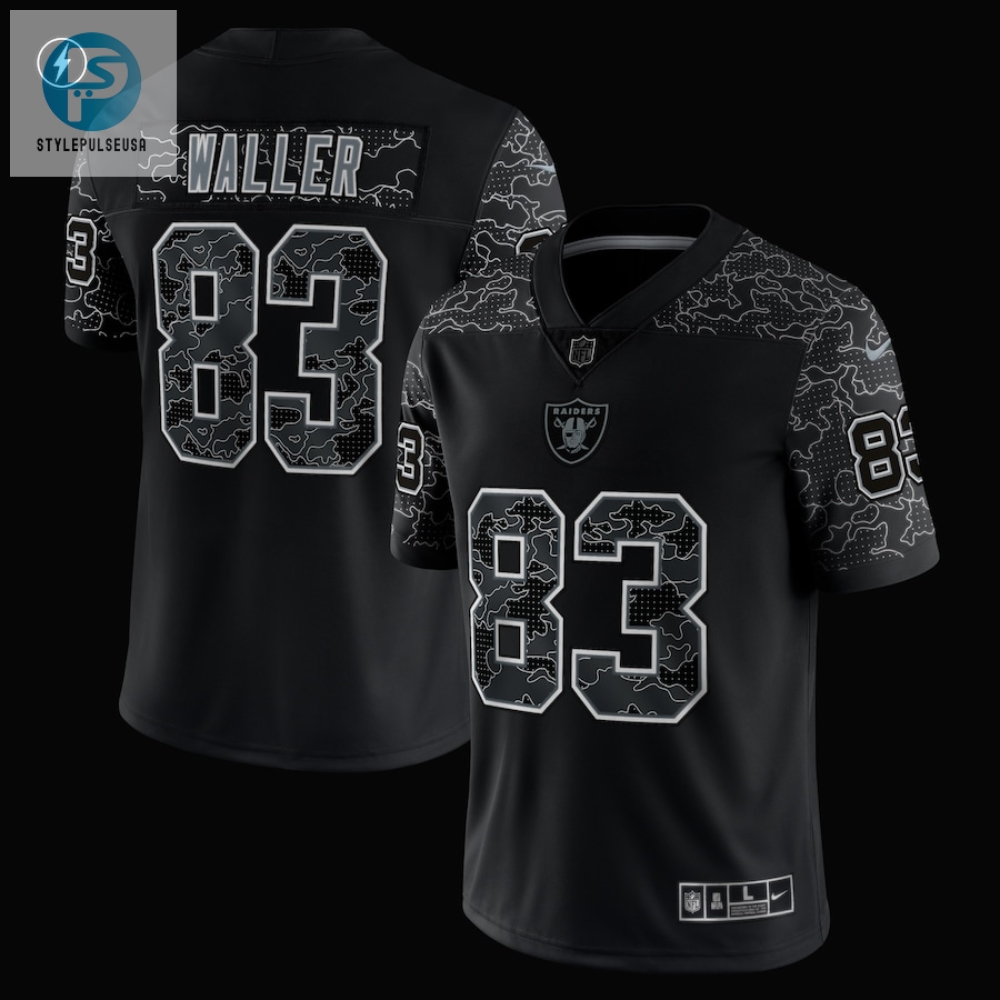 Mens Las Vegas Raiders Darren Waller Nike Black Rflctv Limited Jersey 