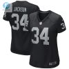 Womens Las Vegas Raiders Bo Jackson Nike Black Game Retired Player Jersey stylepulseusa 1