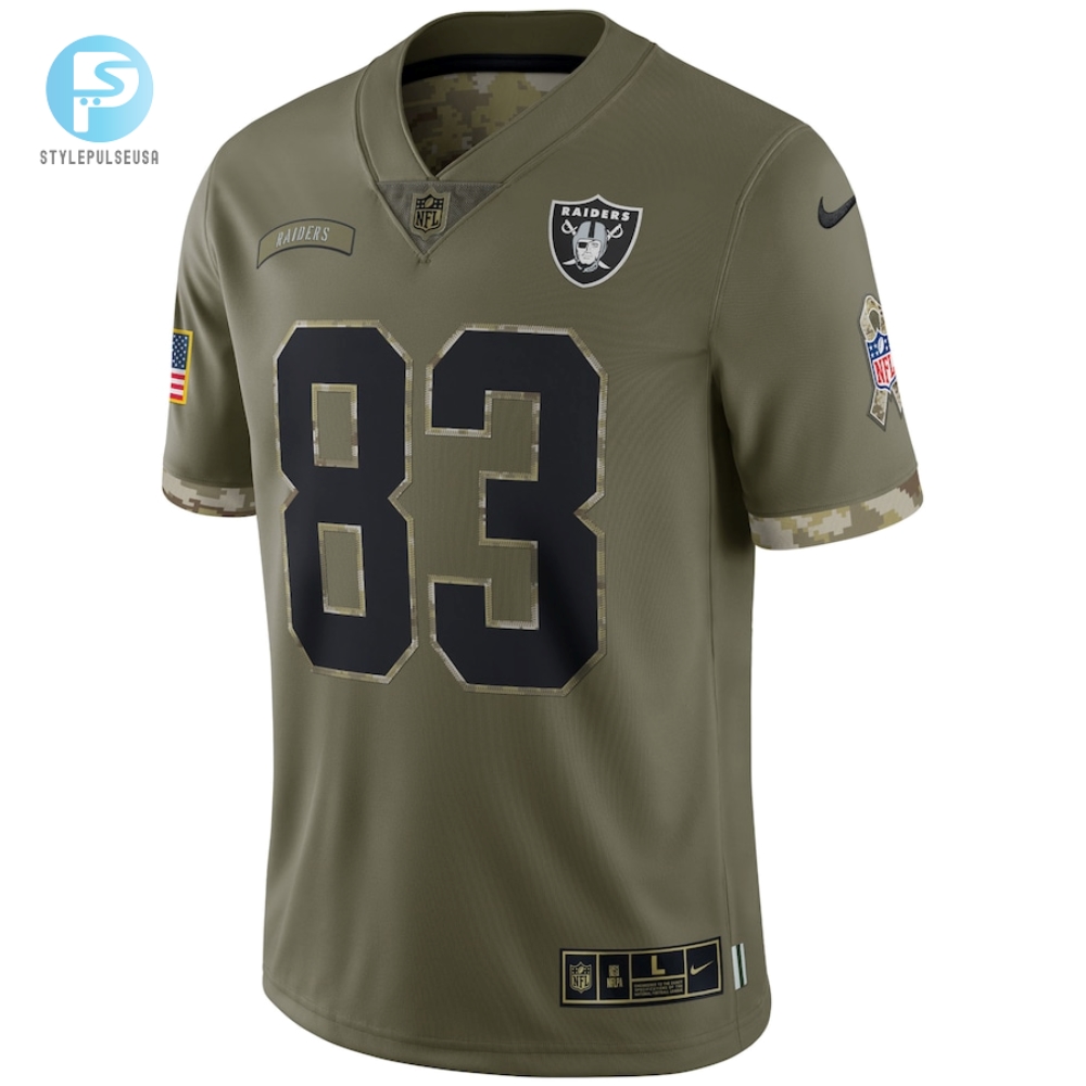 Mens Las Vegas Raiders Nike Olive 2022 Salute To Service Limited Jersey 