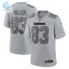 Mens Las Vegas Raiders Darren Waller Nike Gray Atmosphere Fashion Game Jersey stylepulseusa 1