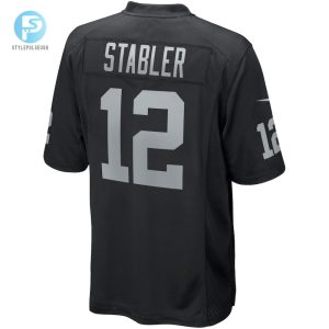 Mens Las Vegas Raiders Ken Stabler Nike Black Game Retired Player Jersey stylepulseusa 1 2