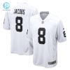 Mens Las Vegas Raiders Josh Jacobs Nike White Game Player Jersey stylepulseusa 1