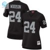 Womens Las Vegas Raiders Charles Woodson Mitchell Ness Black Legacy Replica Team Jersey stylepulseusa 1