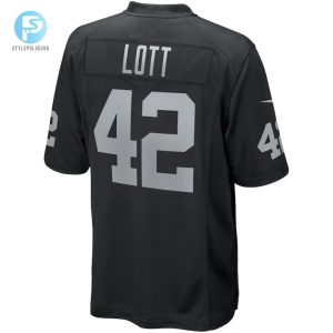 Mens Las Vegas Raiders Ronnie Lott Nike Black Game Retired Player Jersey stylepulseusa 1 2