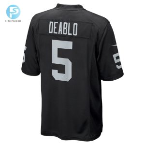 Mens Las Vegas Raiders Divine Deablo Nike Black Player Game Jersey stylepulseusa 1 2