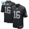 Mens Las Vegas Raiders Jim Plunkett Nike Black Game Retired Player Jersey stylepulseusa 1