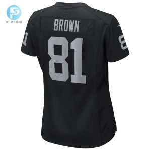 Womens Las Vegas Raiders Tim Brown Nike Black Game Retired Player Jersey stylepulseusa 1 2