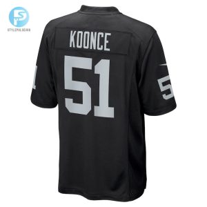 Mens Las Vegas Raiders Malcolm Koonce Nike Black Game Jersey stylepulseusa 1 2