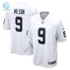 Mens Las Vegas Raiders Tyree Wilson Nike White Game Jersey stylepulseusa 1