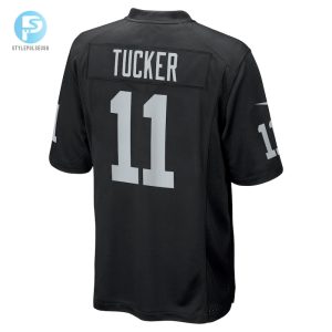 Mens Las Vegas Raiders Tre Tucker Nike Black Team Game Jersey stylepulseusa 1 2