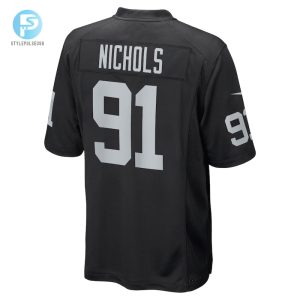 Mens Las Vegas Raiders Bilal Nichols Nike Black Game Player Jersey stylepulseusa 1 2