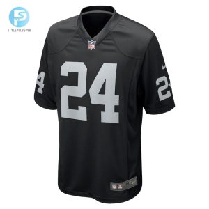 Mens Las Vegas Raiders Marcus Peters Nike Black Team Game Jersey stylepulseusa 1 1