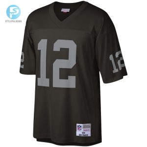 Mens Las Vegas Raiders Ken Stabler Mitchell Ness Black Legacy Replica Jersey stylepulseusa 1 1